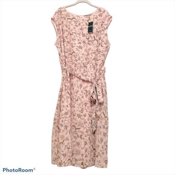 Lauren Ralph Lauren Dresses & Skirts - Lauren Ralph Lauren Floral Georgette Dress Barely Pink Gray Size 20W